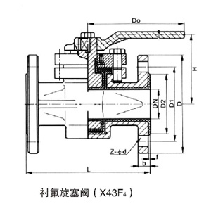 衬氟旋塞阀